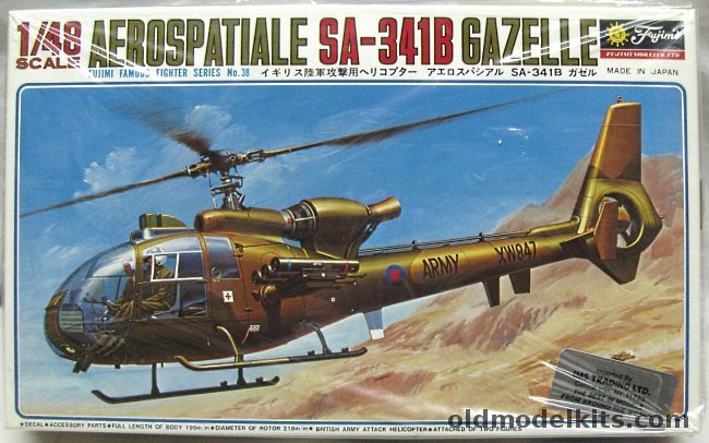 Fujimi 1/48 Aerospatiale SA-341B Gazelle, 5A38 plastic model kit